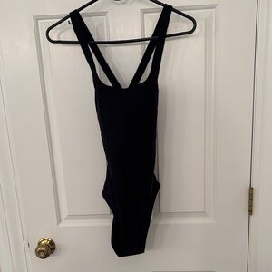 Quince Black Women's One Piece Swimsuit